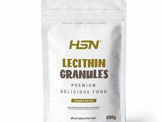 Lecitina de Soja Granulada de HSN | NO-GMO | Envase de 500 g = 50 Tomas | Ideal Para Cocinar y Recetas para Dieta | 100% Natural Sin Añadidos | Apto Vegano, Sin Gluten