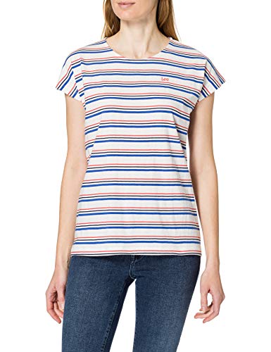 Lee Cap Sleeve tee Camiseta, Summer Blue, S para Mujer