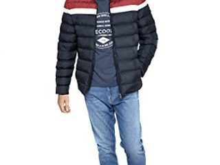 Lee Cooper Jacke Chaqueta de Puffer, Azul Marino, S para Hombre