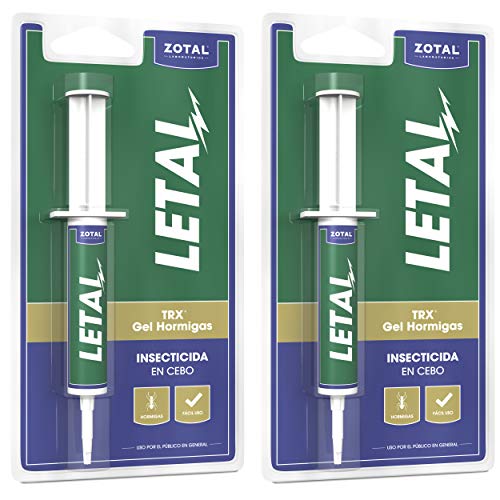 LETAL TRX Gel Insecticida Hormigas - Cebo Mata Hormigas 10 g para Uso Doméstico de Zotal - Elimina Colonias de Hormigas que se Alimentan de Azúcares, Evitando su Proliferación - Listo para Usar