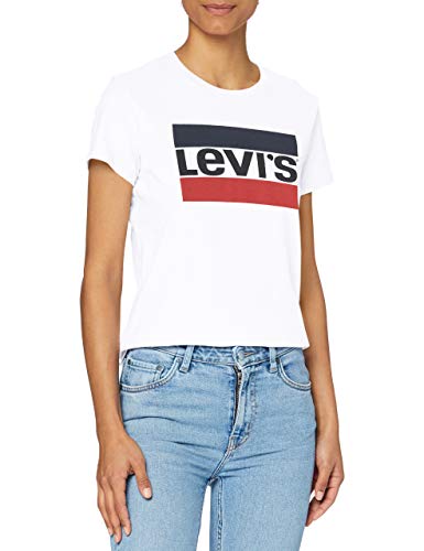 Levi's The Perfect tee Camiseta, Sportswear Logo White, L para Mujer