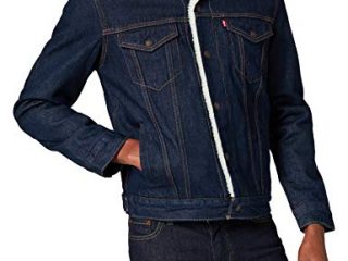 Levi's Type 3 Sherpa Chaqueta, Azul (Rockridge Trucker), L para Hombre