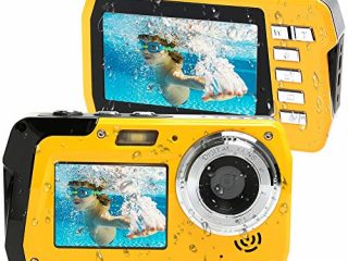 Lincom Camara Acuatica Camara de Fotos Acuatica 2.7K Cámara Full HD 48.0 MP con Pantalla Dual para Selfie Camaras Acuatica Submergible Resistente