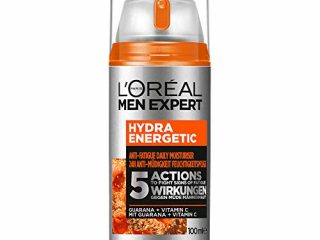 L'Oréal Men Expert Crema Hidratante Anti-Fatiga 24h Hydra Energetic para Hombres, Crema Facial de Uso Diario, Aporta Energía, Formato 100 ml