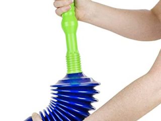 Luigi's El Mejor desatascador de tuberias Manual para WC del Mundo: Grande, Resistente y Potente. Elimina Todas Las obstrucciones Debido a su poderoso Orificio de Ventosa