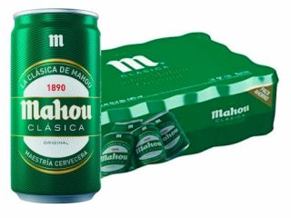 Mahou Clásica - Pack de 24 Latas x 25 cl - 5.5 % Volumen de Alcohol