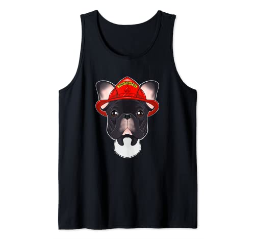 Manejador de perros I Bombero Bulldog Francés Camiseta sin Mangas