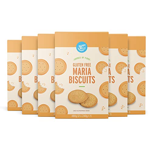 Marca Amazon - Happy Belly Galletas María sin Gluten, 6 x 480g