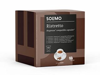 Marca Amazon - Solimo Nespresso Compatible Ristretto Cápsulas- Certificada UTZ - 100 Cápsulas (2 Paquetes x 50)