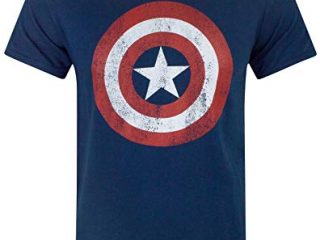 Marvel Camiseta para Hombre Captain America Multicolor X-Large