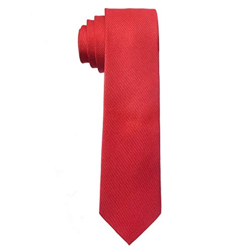 MASADA Corbata para Hombre elaborada a mano y con gran esmero 6 cm de ancho - Rojo coral