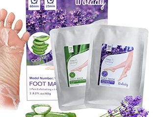 Mascarilla Pies Exfoliante Máscara Wolady 2pcs Exfoliantes Calcetines Exfoliante Pies Máscara Pies Foot Mask, Quita Cutículas y Callos, Eliminar Piel Muerta Foot Peeling Mask Hidratante y Blanqueadora