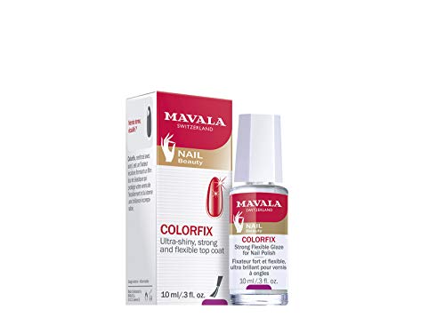 Mavala Colorfix Top Coat Esmalte de Uñas que Prolonga la Duración de la Manicura | Da Brillo - Refuerza - Elastiza, 10 ml