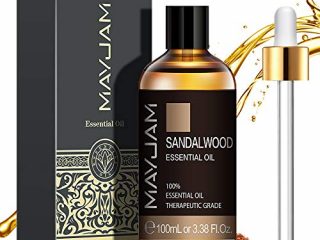 MAYJAM Aceites Esenciales de Sándalo 100 ml, 100% Aceites Esenciales Naturales Puros, Aceite Esencial de Aromaterapia de Grado Terapéutico, Aceites de Fragancia para Difusor Humidificador Relajación