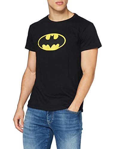 MERCHCODE Batman Logo tee Camiseta, Hombre, Negro, Medium