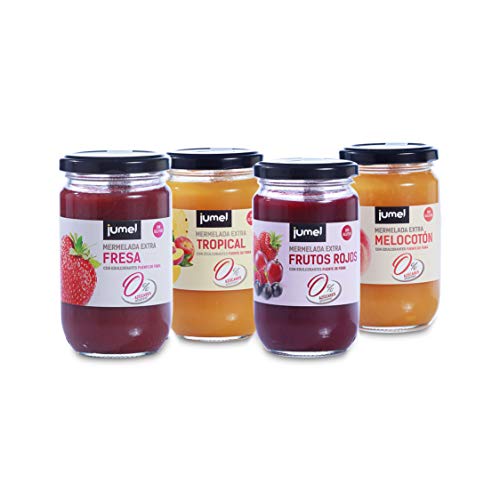 Mermelada de MULTISABOR sin azúcar extra JUMEL con STEVIA. Mermelada gourmet con todo el sabor. Pack de 4 unidades (1,49 € / unidad). A PARTIR DE 15€ PORTES GRATIS.