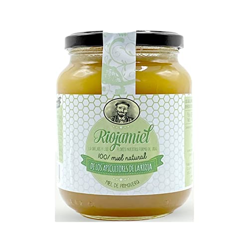 Miel de abeja pura | Miel de primavera de España 100% Natural, Organica, Fresca y Cruda 950 Gr / Miel cruda, extracción en frío