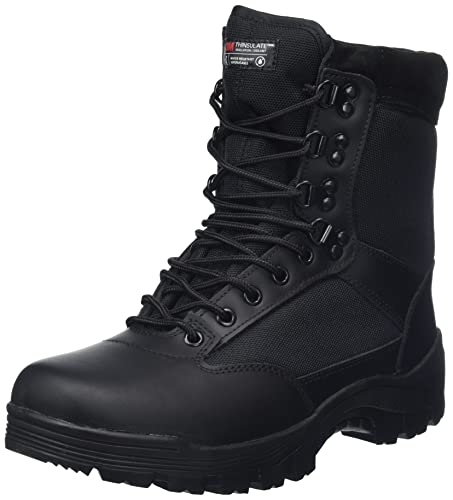 Mil-Tec Botas SWAT para Hombre, Negro, 42 EU