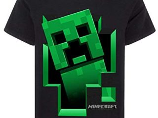 Minecraft T Shirt Caminos Creeper Interior Interior Interior DE MANGULO Corto BL 14-15 años