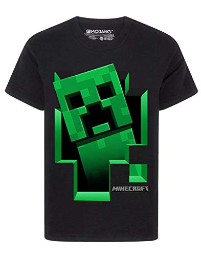 Minecraft T Shirt Caminos Creeper Interior Interior Interior DE MANGULO Corto BL 14-15 años