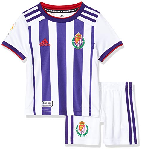 Minikit oficial 1ª equipación del Real Valladolid C.F. Temporada 2019/2020, Talla 104