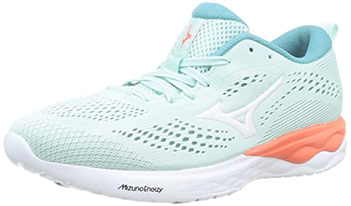 Mizuno Wave Revolt, Zapatillas Mujer, Fairaqua/White/Lcoral, 41 EU
