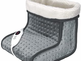 Monzana Calentador de pies eléctrico 6 niveles de calor temporizador de 90 minutos lavable gris