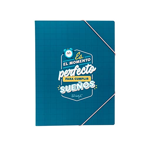 Mr. Wonderful Carpeta con hojas transparentes - Es el momento perfecto para cumplir sueños, WOA11099ES