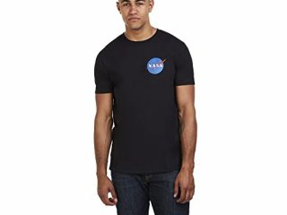 Nasa Core Logo Camiseta, Negro (Black Blk), Medium para Hombre