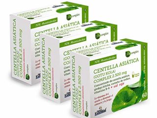 Nature Essential | Centella asiática (complex) 2500 mg 60 Cápsulas vegetales con castaño de indias, vid roja, ginkgo Biloba y Vitamina B-6. (Pack 3 unidades)
