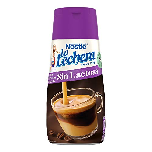 Nestlé La Lechera Leche Condensada desnatada sin Lactosa - Botella anti goteo - 450 gr