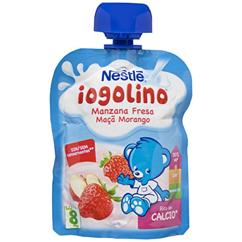 Nestlé Yogolino Bolsitas Iogolino Manzana Fresa A Partir de 8 Meses, 90g
