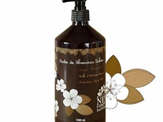 New Comfort Aceite de Almendras 100% Puro y Natural 1 Litro, Hidrata y Cuida Piel, Uñas y Cabello, con Vitamina e, Prensado en Frío, Marrón, 1000 Mililitros