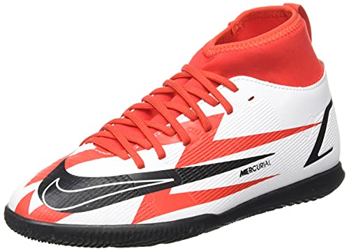 Nike Jr. Superfly 8 Club CR7 IC, Soccer Shoe, Chile Red/Black-White-Total Orange, 38 EU
