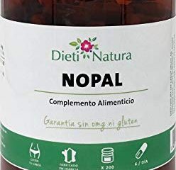 Nopal 200 cápsulas de Dieti Natura [Absorbe azúcares y grasas][Fabricado en Francia] (200 cápsulas)