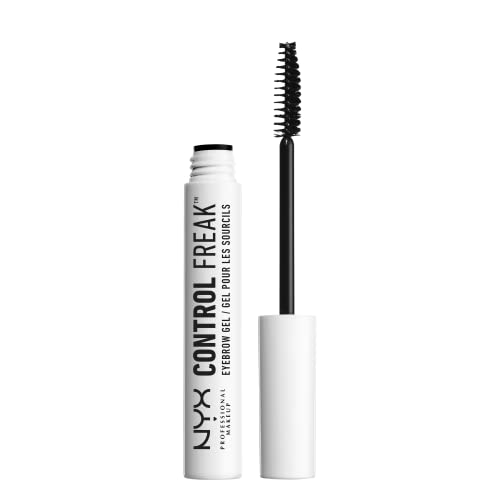 NYX Professional Makeup Fijador de cejas Control Freak, Gel fijador transparente, Cejas definidas y bajo control, No pegajoso y sin residuos, 10 ml
