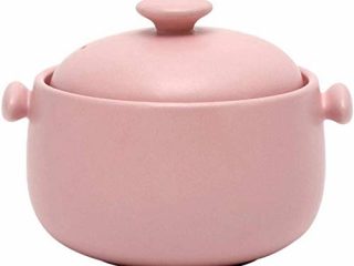 Olla de Cacerola Olla de cerámica Olla de cerámica para cocinar - Buen Rendimiento de Aislamiento Mango Antideslizante Ciclo térmico-Pink_1.8L-Rosado_1.8L Excellent