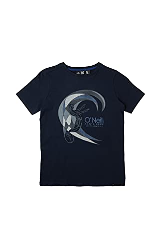 O'NEILL Circle Surfer Shortsleeve T-Shirt, Casual Logo Camiseta, Color Azul, 176-182 para Niños