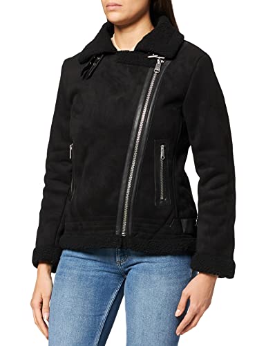 Only Onldiana Bonded Aviator Chaqueta CC Otw Aviador, Negro, S para Mujer