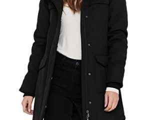 Only Onlmaastricht Otw Noos-Parka Chaquetas, Negro, M para Mujer