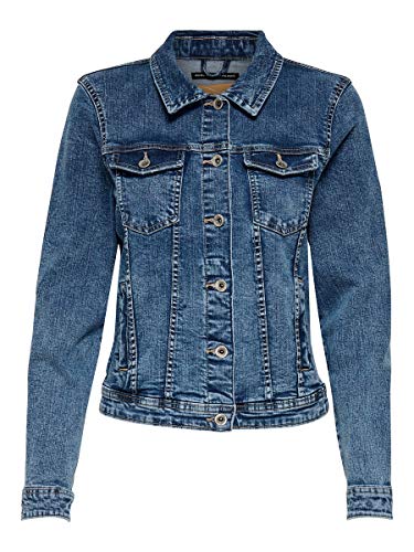 Only Onltia Dnm Jacket BB MB Bex02 Noos Chaqueta, Azul (Medium Blue Denim Medium Blue Denim), 40 (Talla del Fabricante: 38) para Mujer