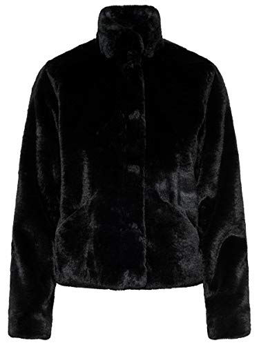 Only Onlvida Faux Fur Jacket Otw Noos Chaqueta, Negro (Black Black), X-Small para Mujer