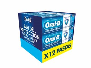 Oral-B Pasta de Dientes Pro-Expert Blanqueamiento Saludable (12 x 75ml), 24 Horas de Protección Contra la Placa - Menta