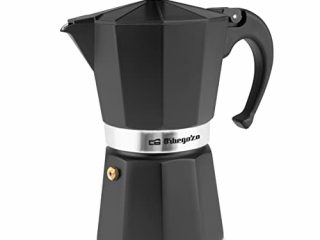 Orbegozo KFN 610 - Cafetera italiana de aluminio, 6 tazas de capacidad, mango ergonómico, válvula de seguridad, filtro desmontable