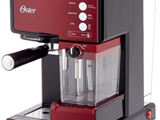 Oster Prima Cafetera automática para Cappuccino, Latte y Espresso con Tratamiento, 1.5 l Agua, 300 ml depósito para Leche, 1238 W, 1 Cups, Acero inoxidable