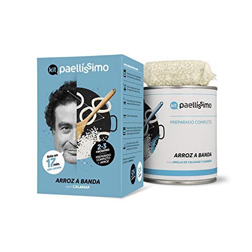 Paellissimo - Kit Preparado para Arroz a Banda, la Paella Tradicional de Pescado | Plato Precocinado Casero 100% Natural y Sin Gluten | 2-3 Personas | 1 Unidad