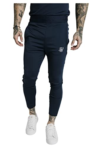 Pantalón Chándal SikSilk para Hombre Azul Marino turquesa S