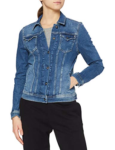 Pepe Jeans THRIFT PL400755CF7 Chaqueta vaquera para Mujer, Azul (Denim CF7), Medium