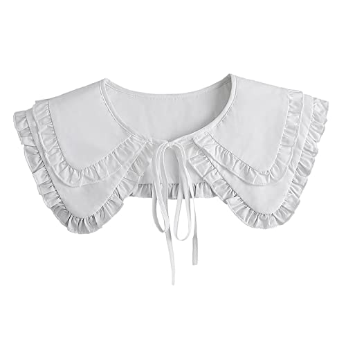 perfeclan Camisas Blusa de cuello falso Cuello falso Camisas de cuello de muñeca dulce Cuello de disfraz para mujeres niñas