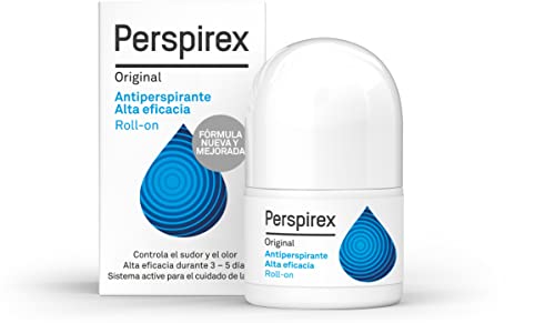 Perspirex ® | Perspirex Original | Desodorante Antitranspirante Axilas Roll On para una protección y frescura anti sudor de hasta 5 días | Reducción del sudor en 72 horas | 20 Ml